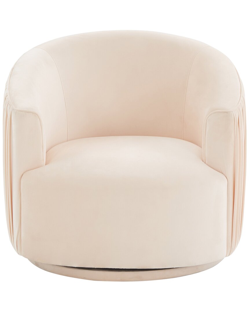 Tov Furniture London Peche Pleated Swivel Chair In Multi