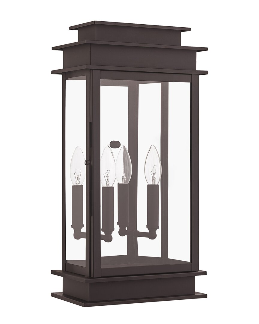 Livex Lighting Livex Princeton 2-light Bronze Outdoor Wall Lantern In Bronze