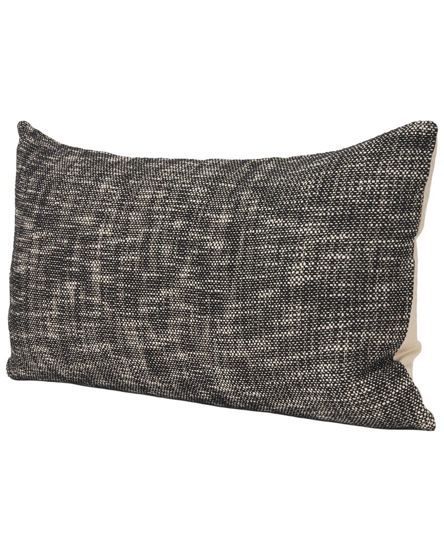 Mercana Jalia Cotton Decorative Lumbar Pillow In Gray