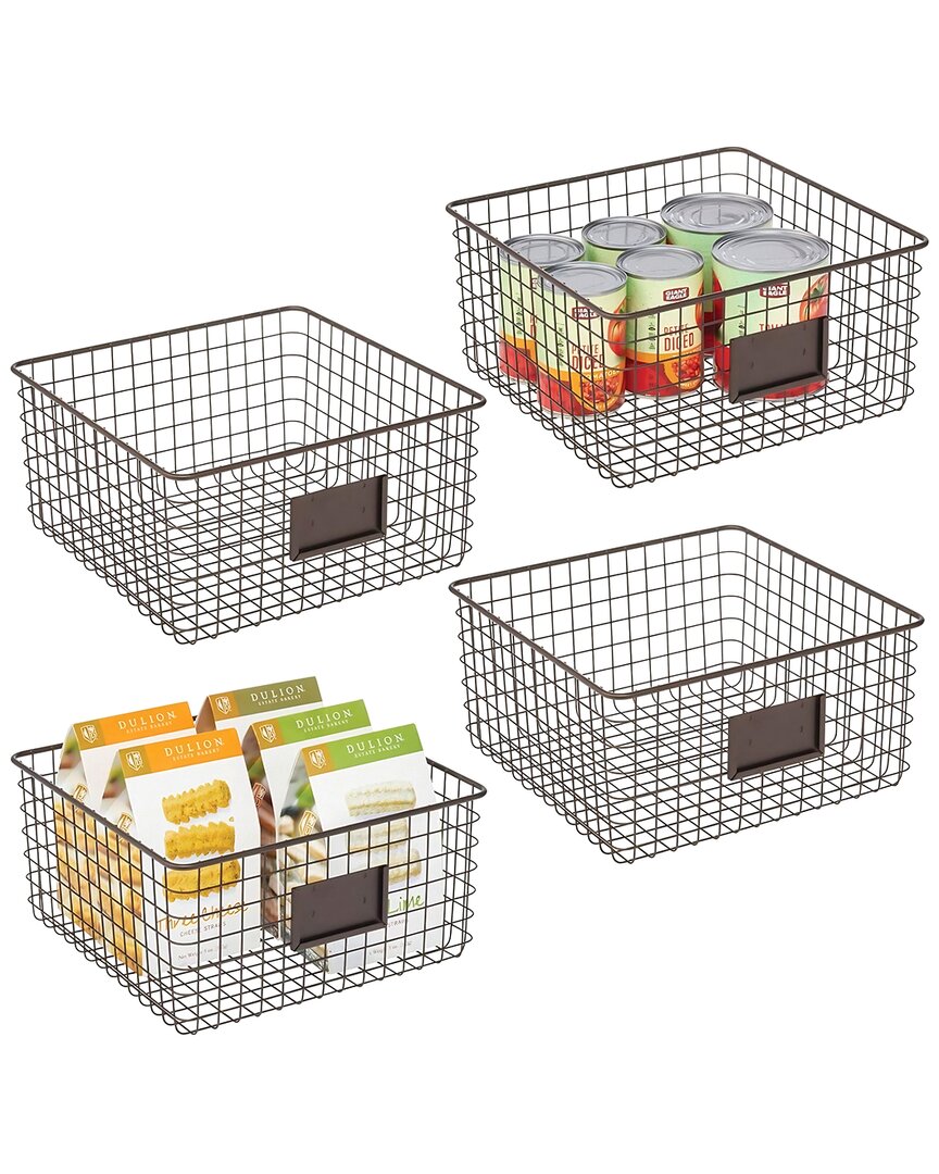 M DESIGN M DESIGN SET OF 8 WIRE BASKET WITH TAG HOLDER