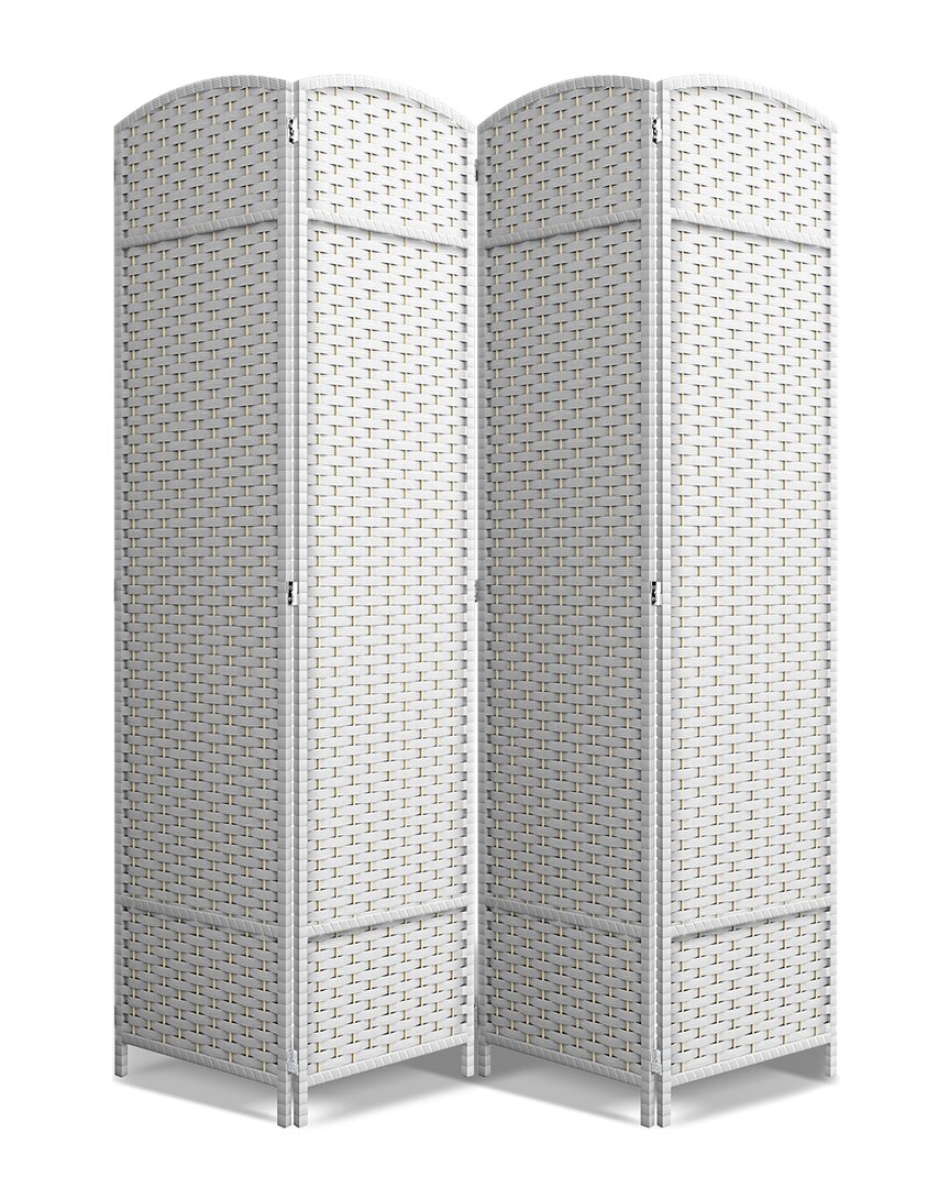 Sorbus 4 Panel Room Divider In White