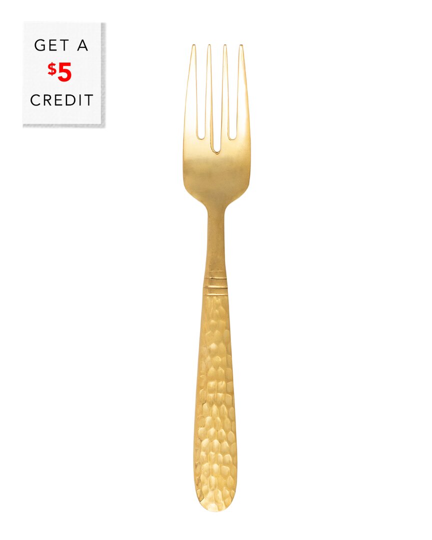 Vietri Martellato Salad Fork In Gold