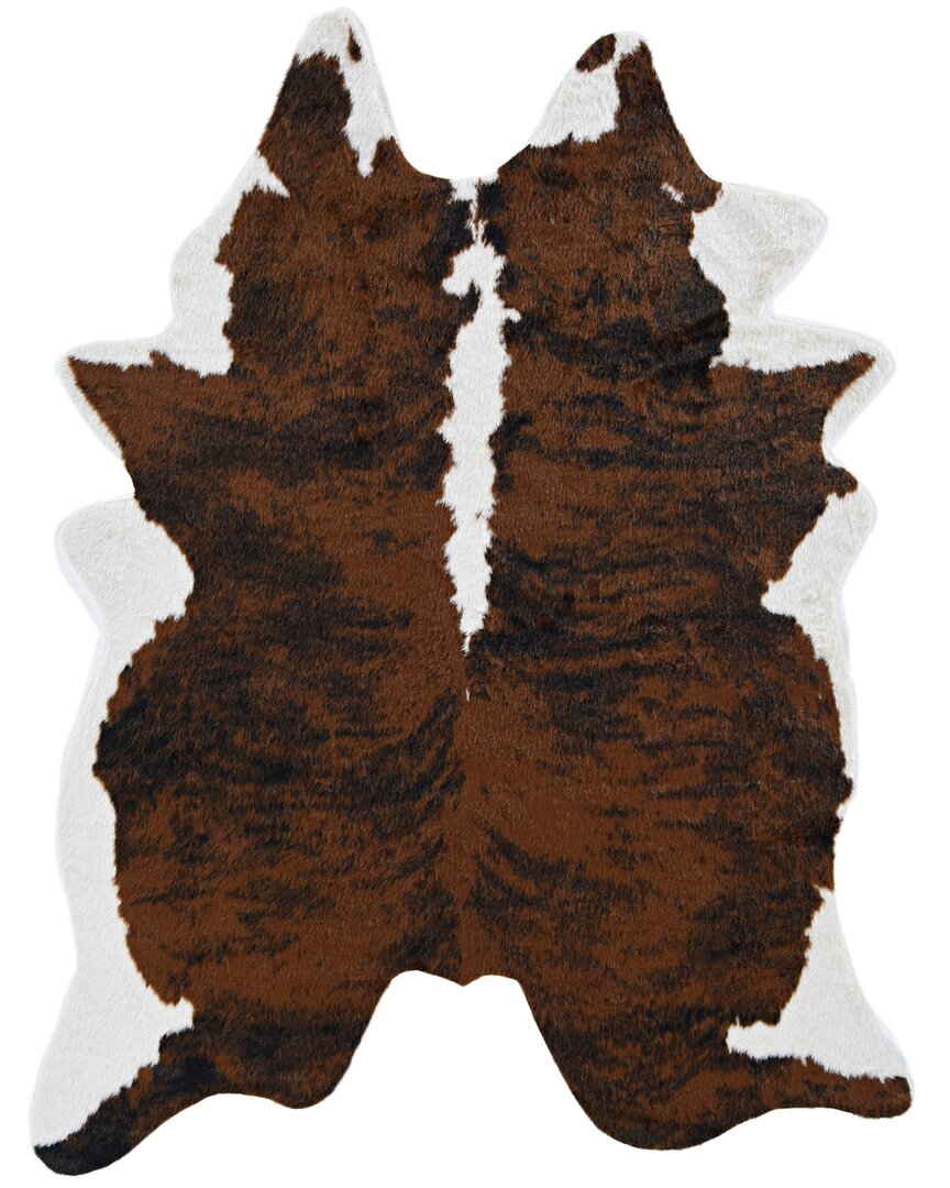 Linon Brindle Design Area Rug In Brown