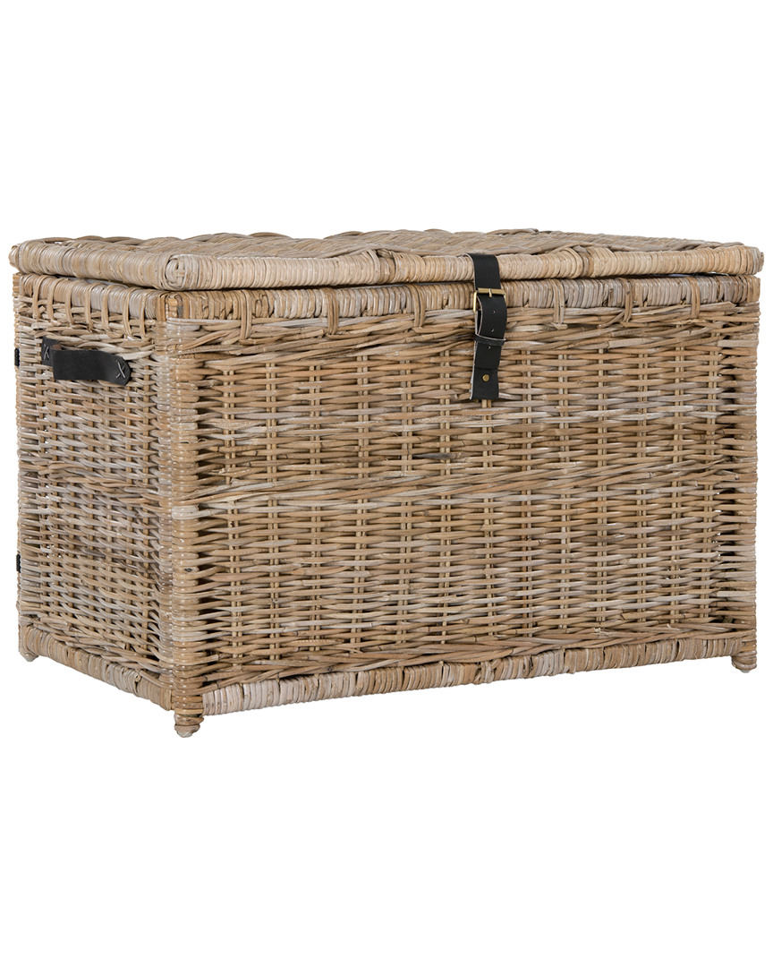 Happimess Michael 35in Wicker Storage Trunk In Brown
