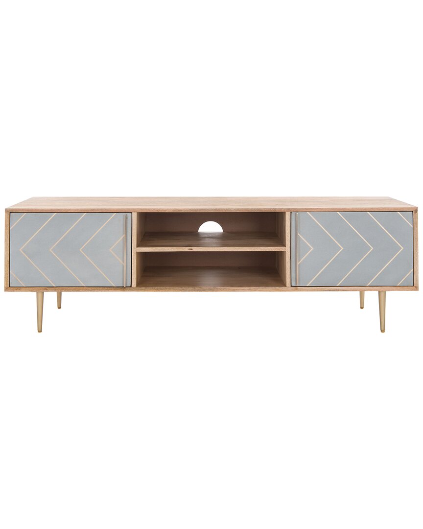 Safavieh Couture Leni Inlay Tv Stand In Grey