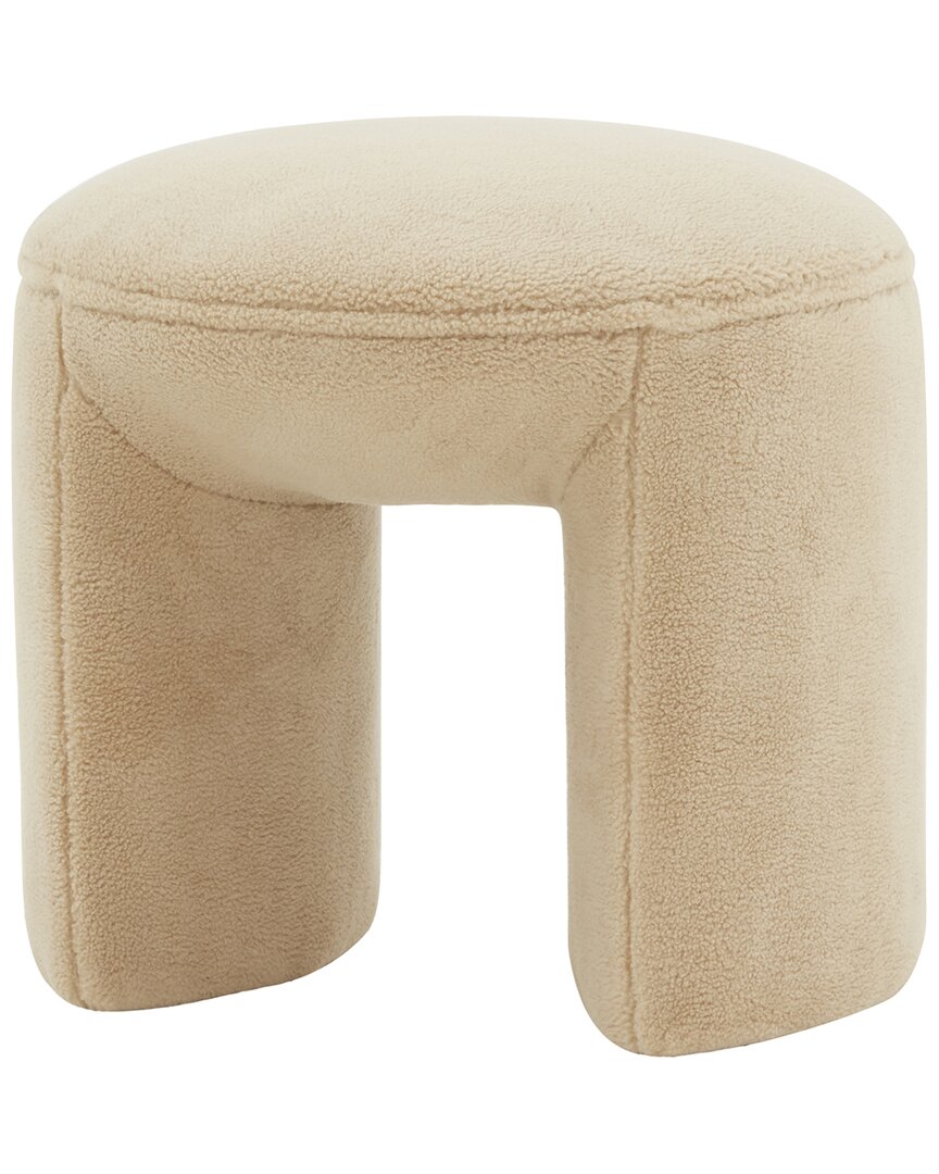Safavieh Couture Vivie Ottoman In Tan