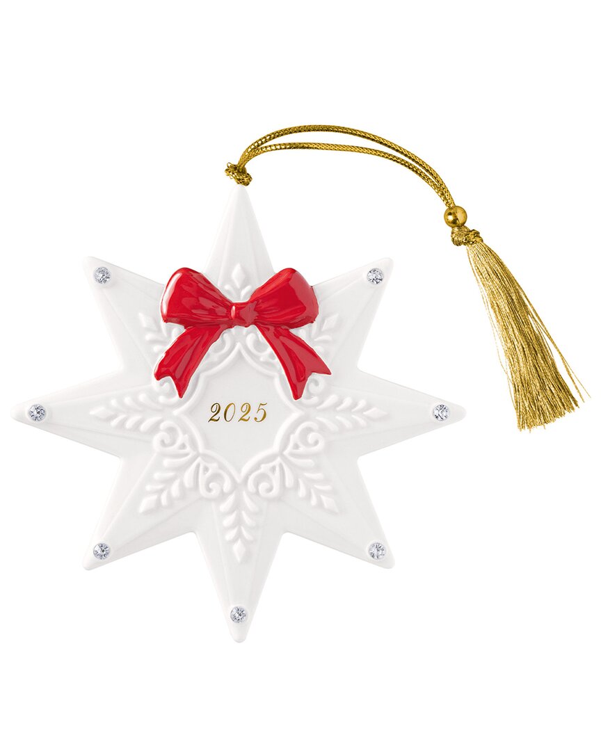 Villeroy & Boch Christmas Classics Star Dated Ornament 2025 In White