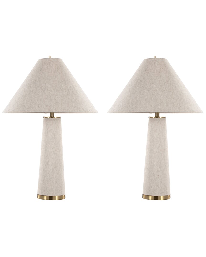 Lumisource Kona 28in Metal Table Lamp In White