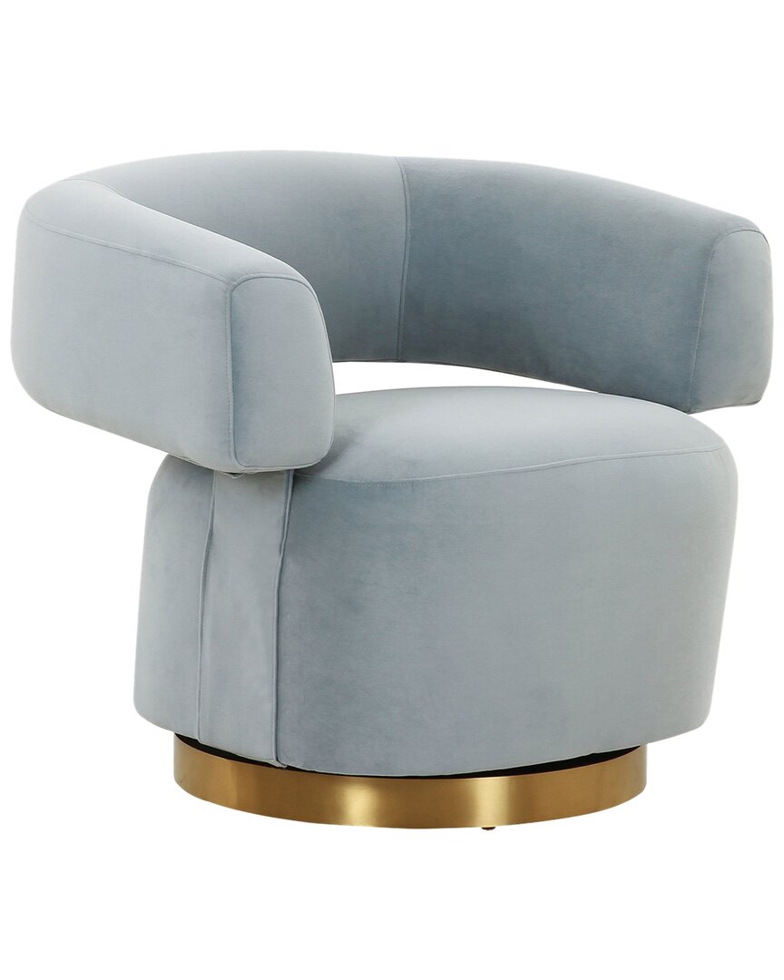 Tov Furniture River Velvet Accent Chair In Silver