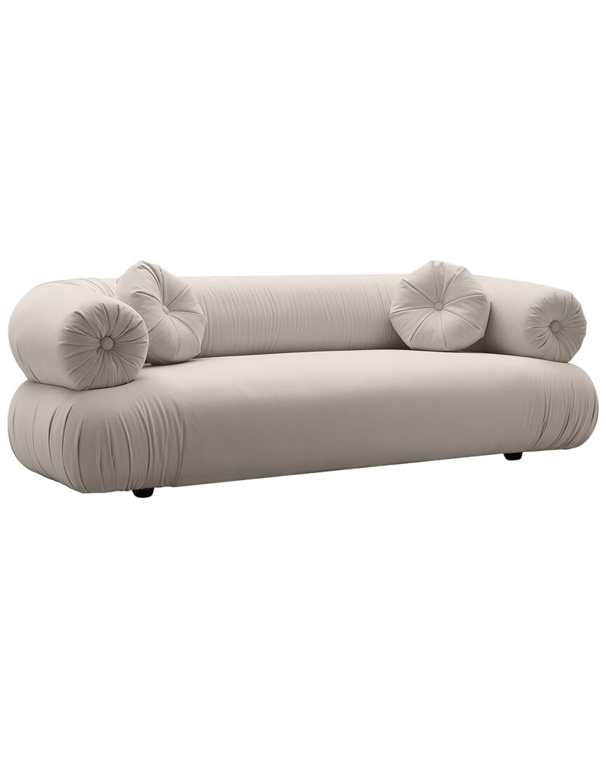 Tov Furniture Jammin' Velvet Sofa In Grey