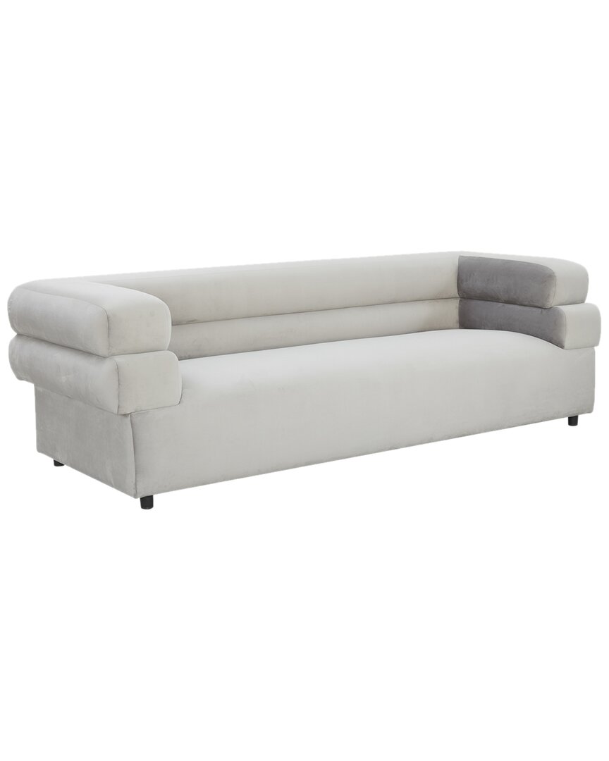 Tov Furniture Elsa Velvet Sofa In Grey