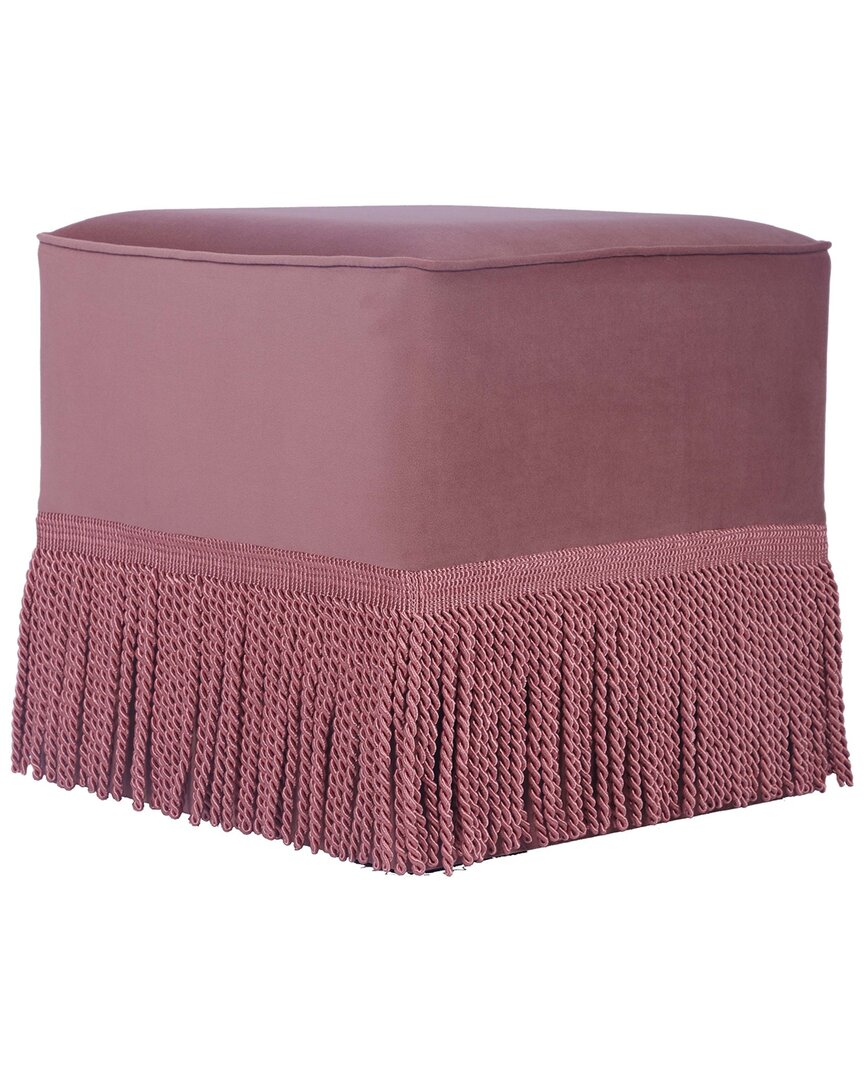 Tov Furniture Fenn Velvet Ottoman In Pink