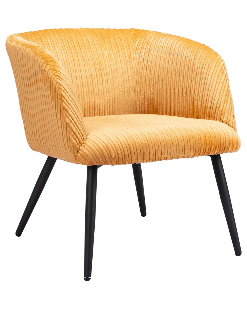 Zuo Modern Papillion Accent Chair In Yellow