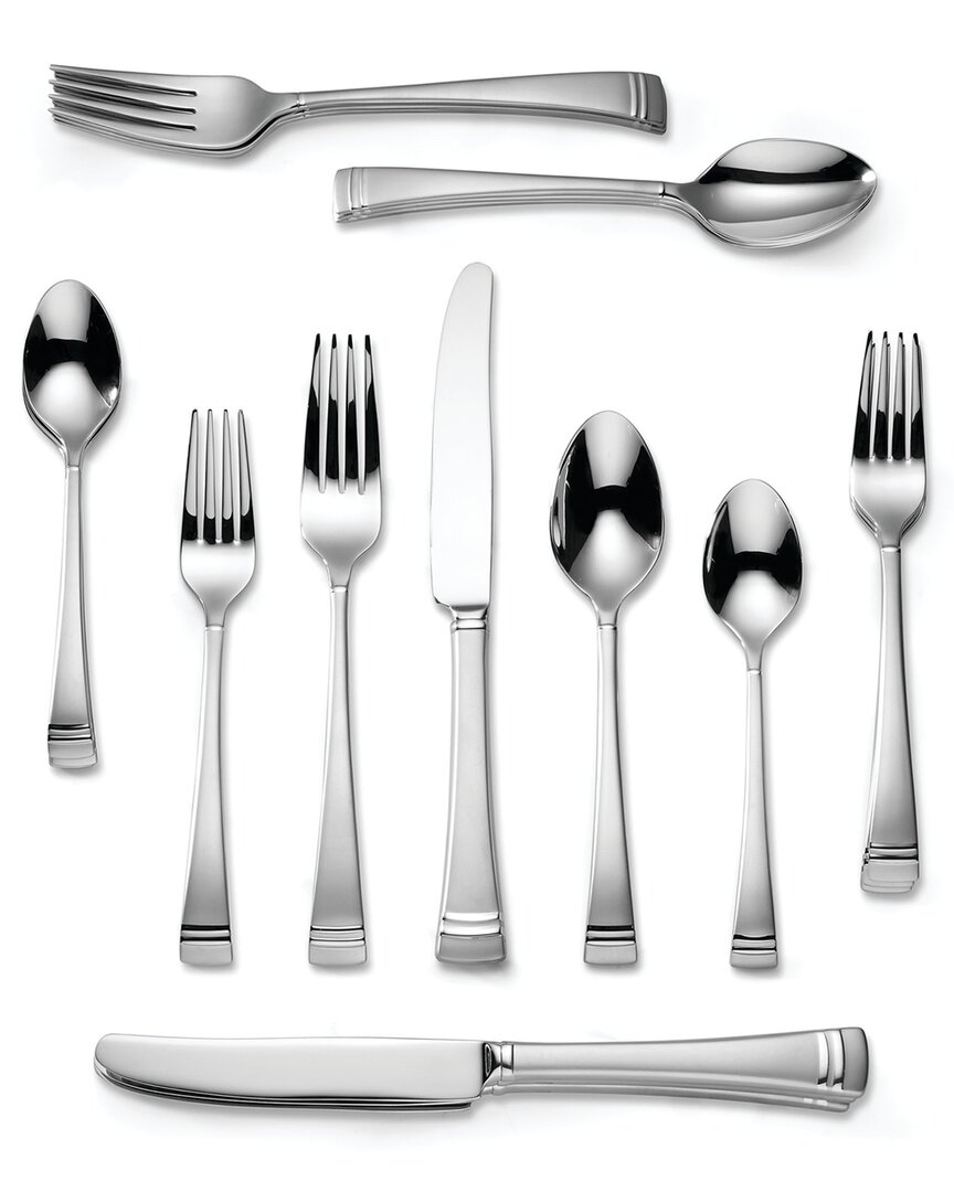 Lenox Federal Platinum Frosted 20pc Flatware Set In Gray