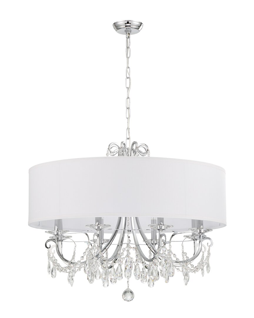 Crystorama Othello 8-light Polished Chrome Chandelier In Transparent