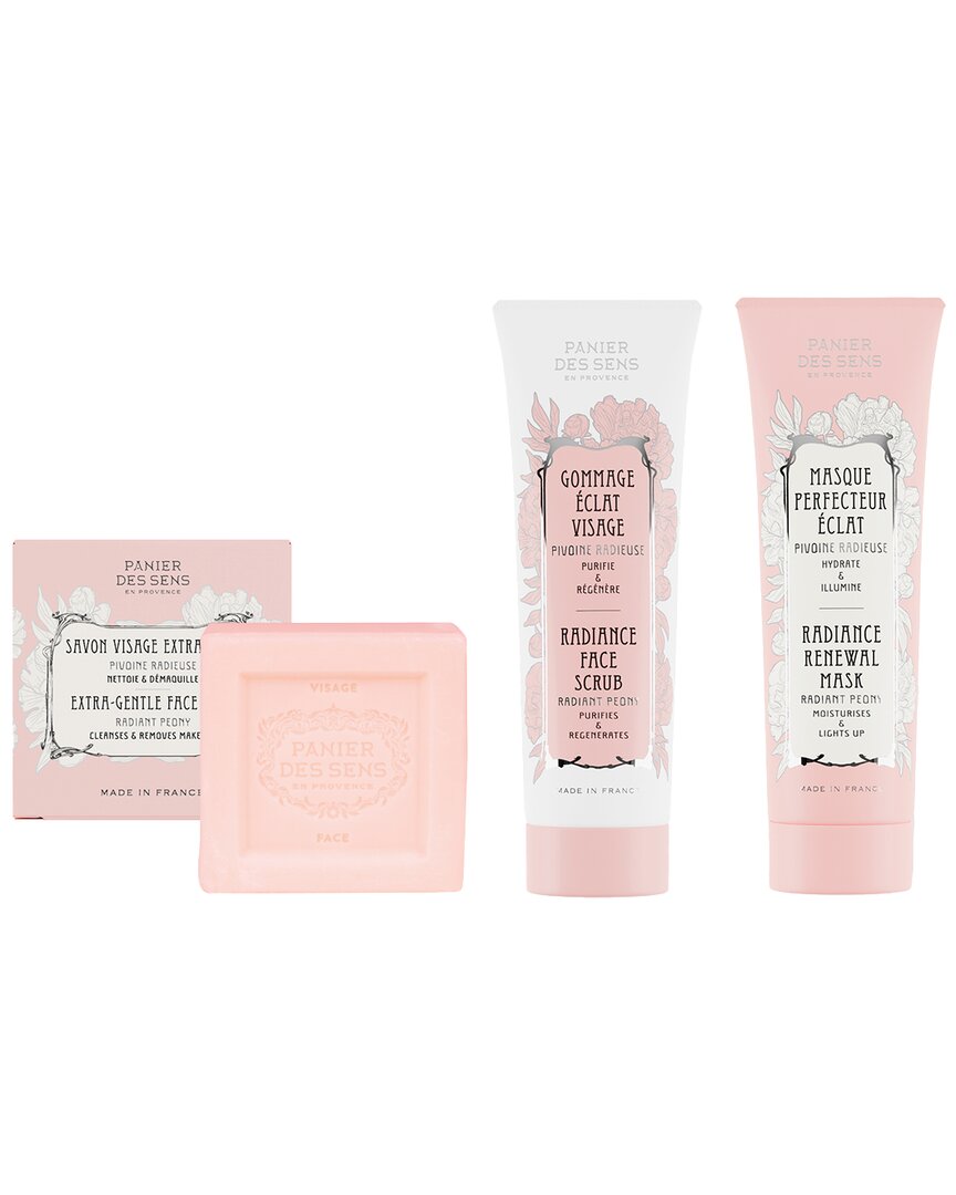 Panier Des Sens Peony Face Hydrating & Renewal Set In Pink