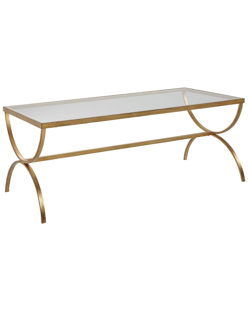 Uttermost Crescent Coffee Table In Gold
