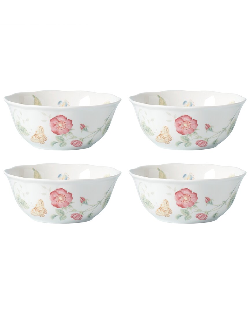 Lenox Butterfly Meadow 4-piece Large All-purpose Bowl Set In White
