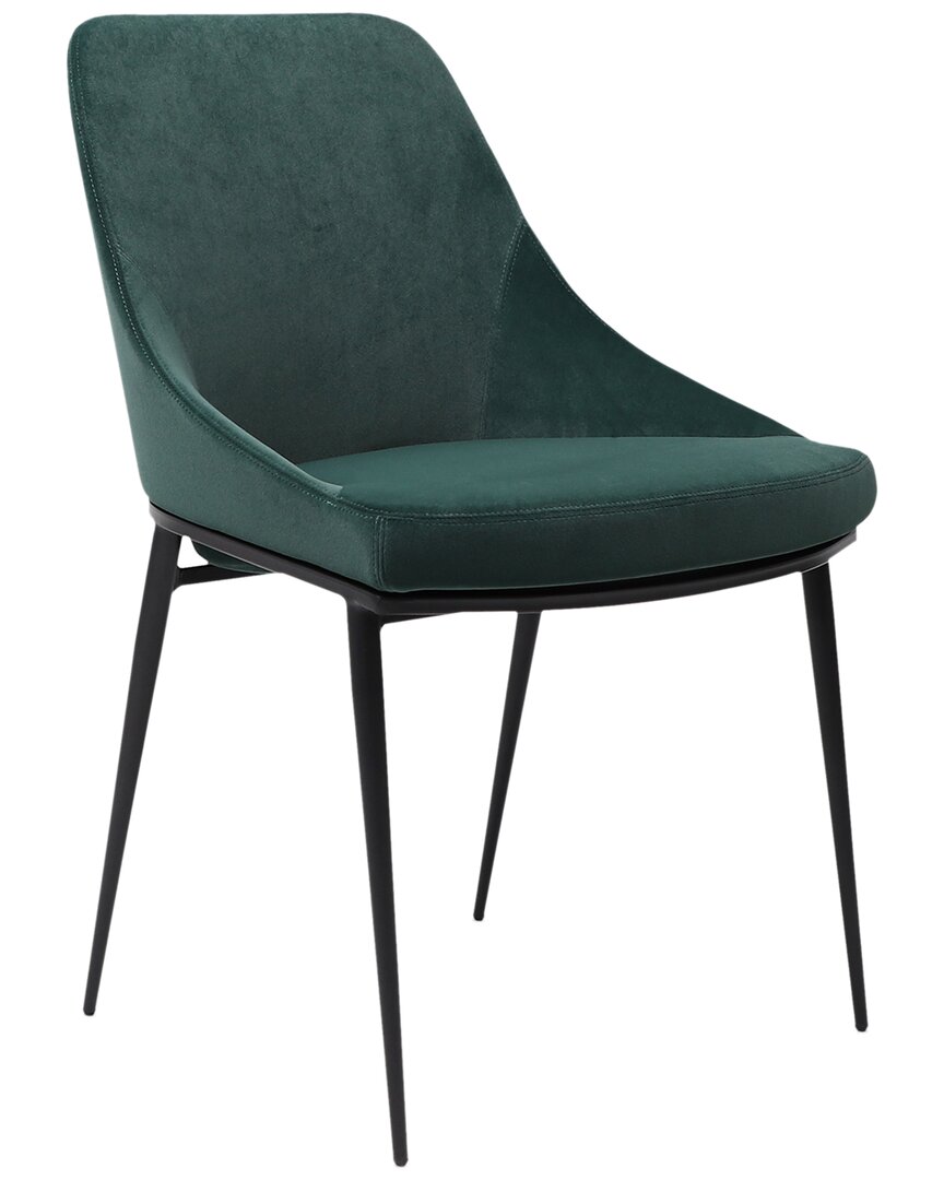 Moe's Home Collection Sedona Velvet Dining Chair In Green