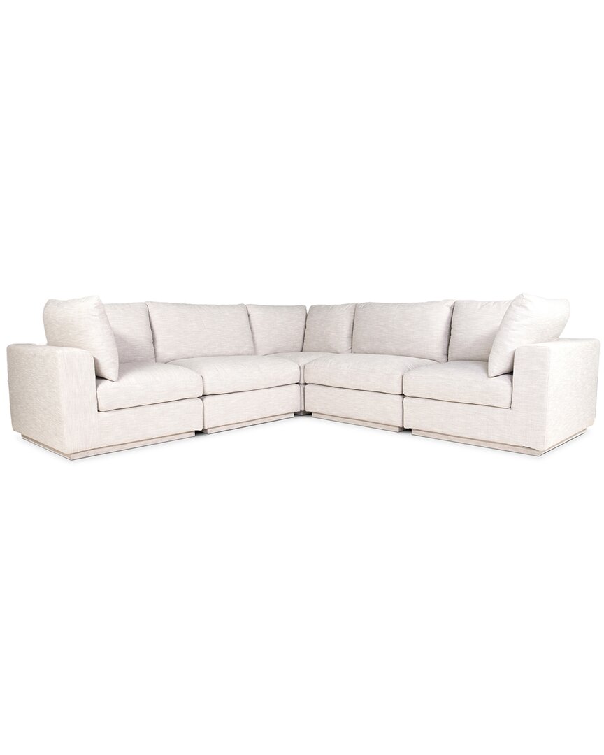 Moe's Home Collection Justin Classic Left-facing Modular Sectional In Brown