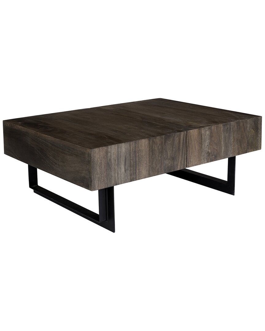 Moe's Home Collection Tiburon Storage Coffee Table In Grey