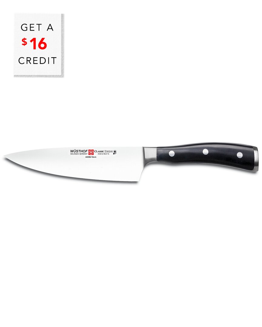 Wusthof 6in Classic Ikon Cook's Knife With $16 Credit In Black