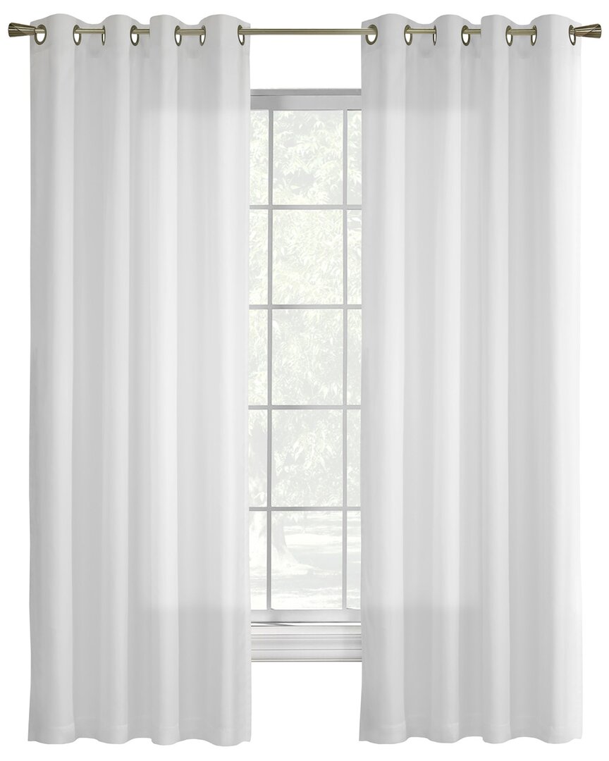 Thermalogic Thermavoile Rhapsody Lined Grommet Wide Width Curtain Panel In Mushroom