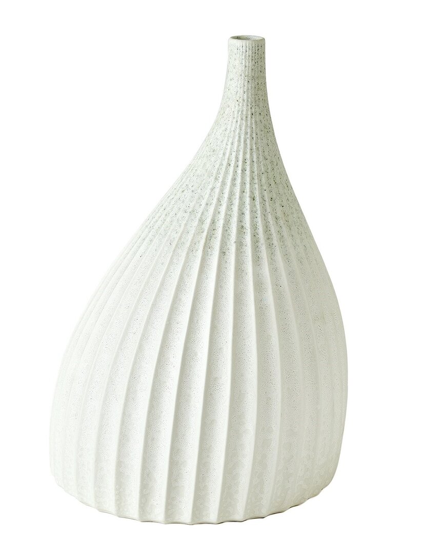 Global Views Large Dewdrop Vase In White