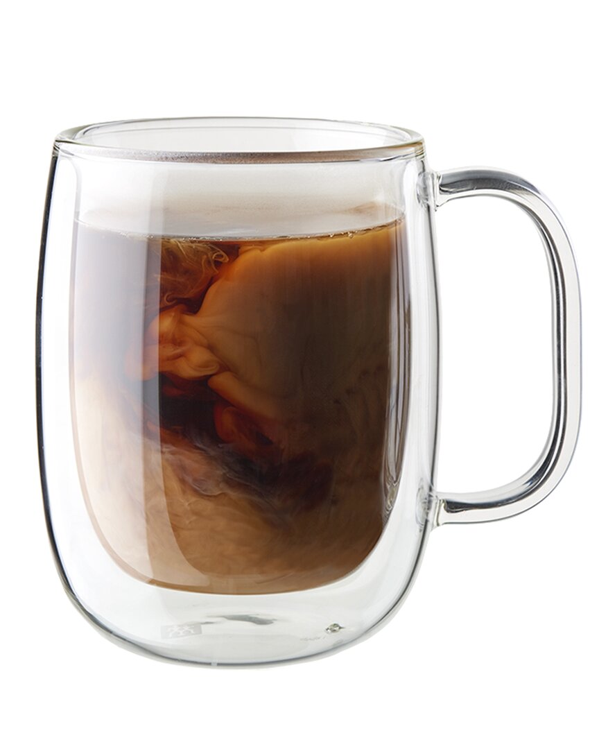 Shop Zwilling J.a. Henckels Sorrento Plus 2pc Double Wall Glass Coffee Mug Set