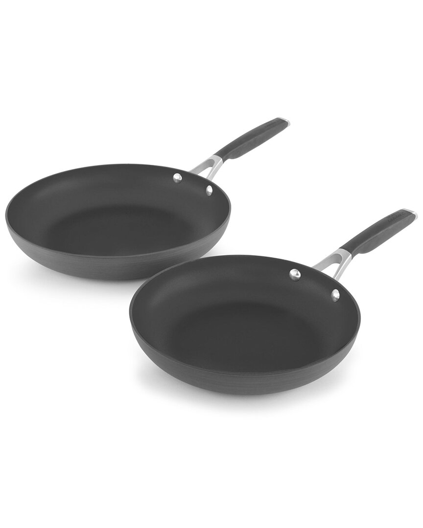 Calphalon Select Set Of 2 Hard-anodized Nonstick Fry Pans In Metallic