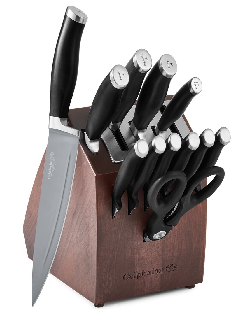 Calphalon Contemporary Sharpin Nonstick 13pc Cutlery Block Set In Metallic
