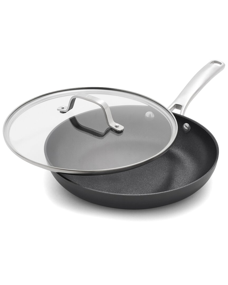 Calphalon Classic Hard-anodized Nonstick 10in Fry Pan With Cover In Metallic