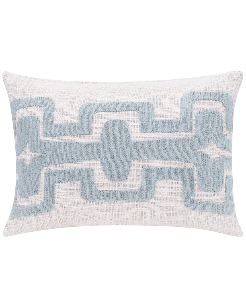 Lr Home Scarlett Geometric Handmade Throw Pillow In Blue