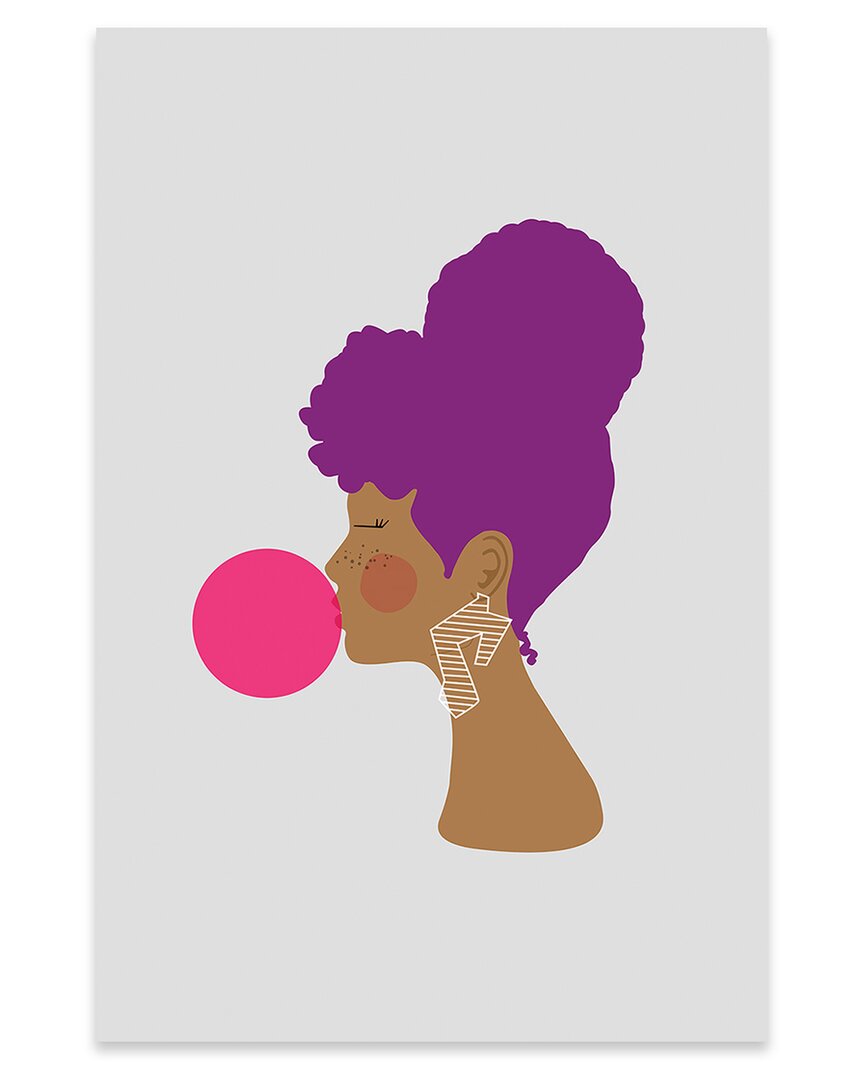 Shop Icanvas Purple Lady Print On Acrylic Glass By Sheisthisdesigns