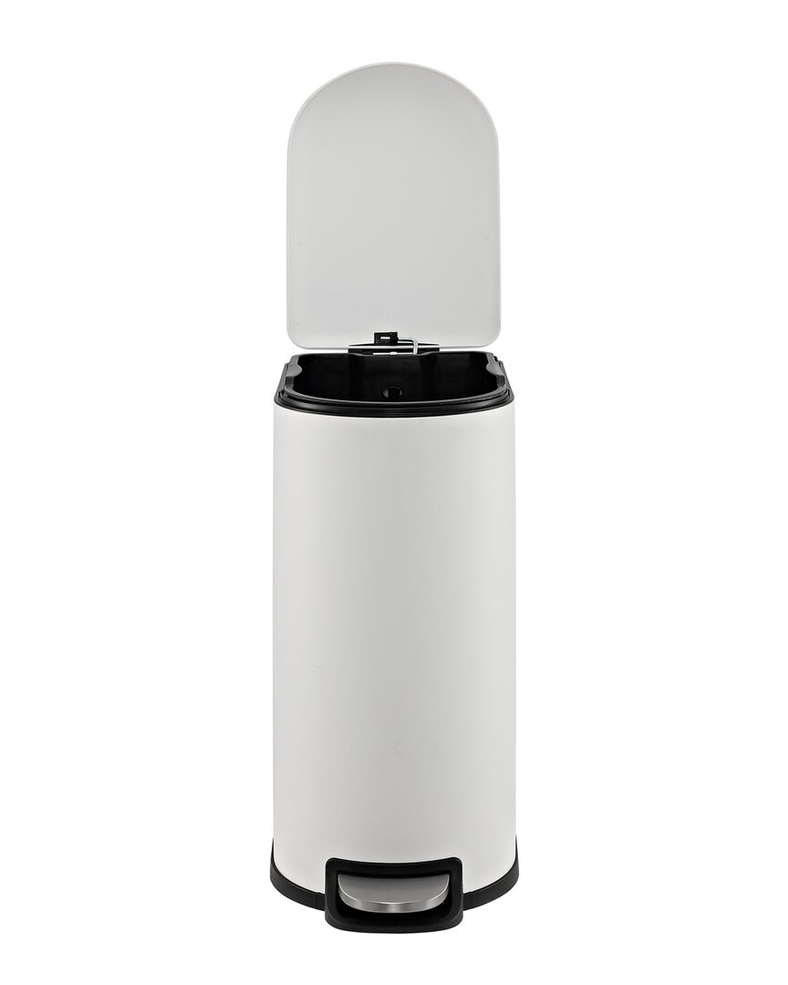 Happimess Roland Mini 2.6gal Step-open Trash Can In White