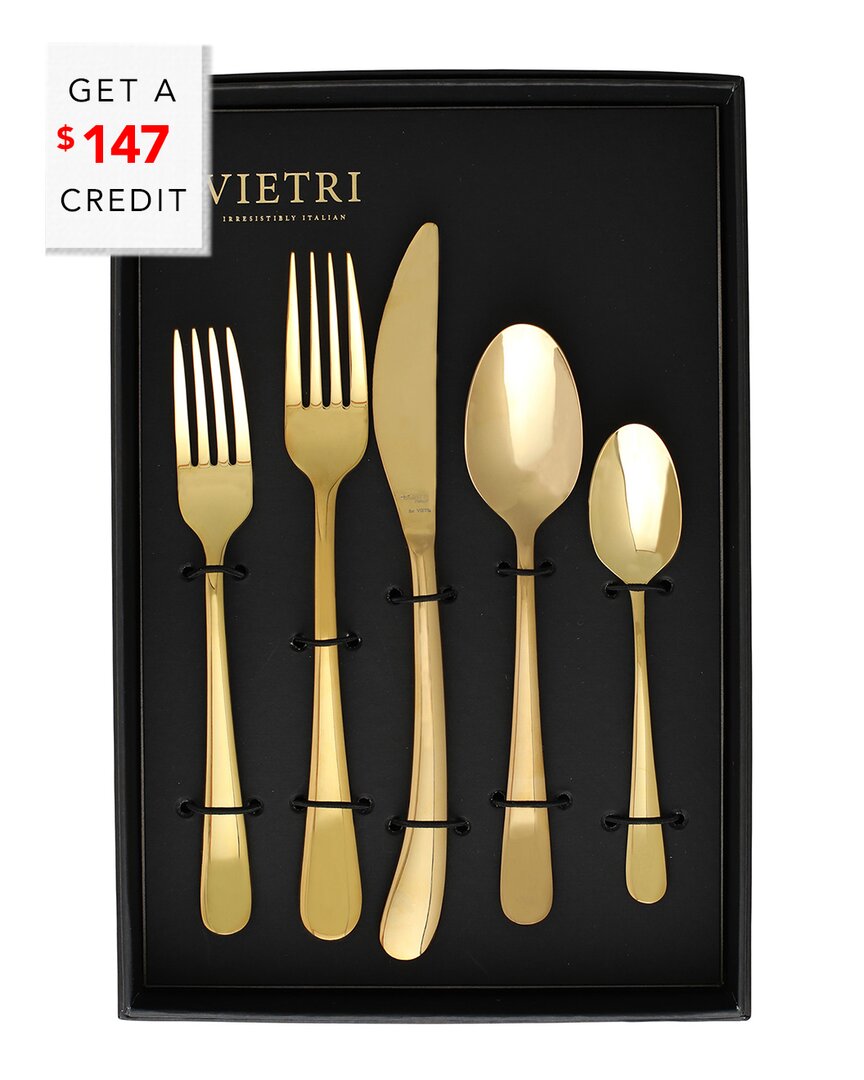 Vietri Settimocielo Oro 20 Piece Place Setting In Gold