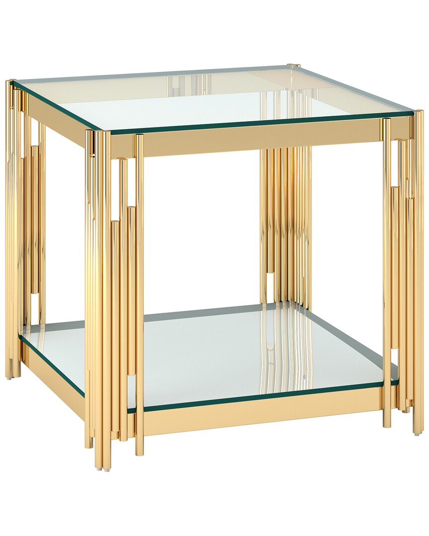 Worldwide Home Furnishings Contemporary Large Accent Table In Gold