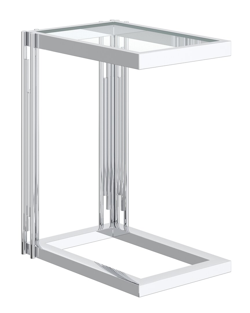 Worldwide Home Furnishings Contemporary Small Accent Table In Silver