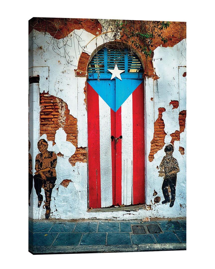 Icanvas Puerto Rican Flag Door By George Oze Wall Art