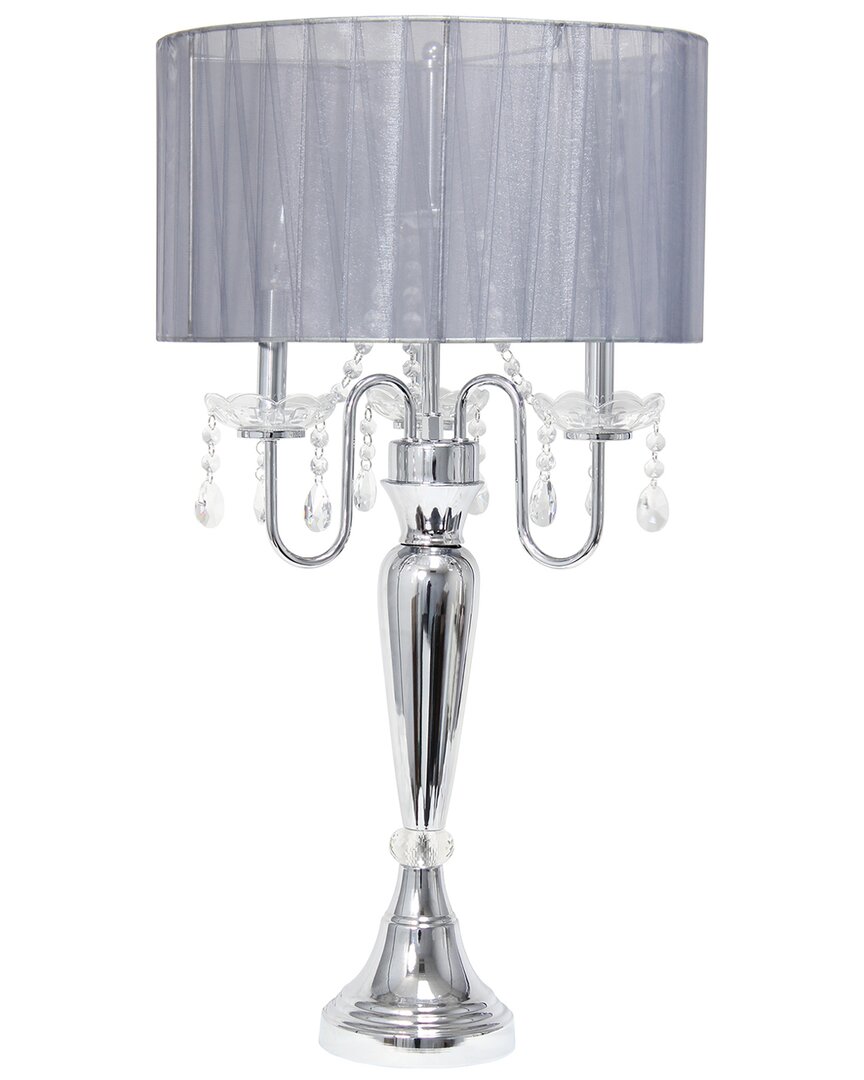 Lalia Home 31in Cascading Crystal Table Lamp