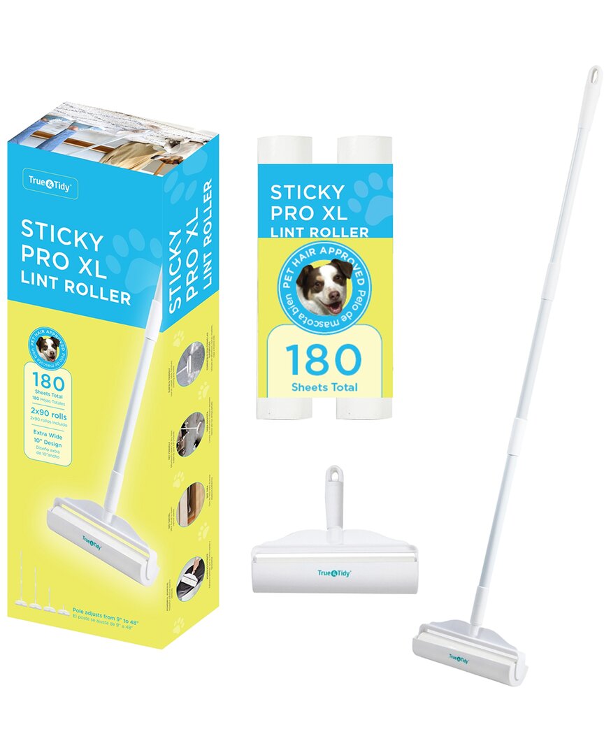 True & Tidy Stickypro Xl Lint Roller In White