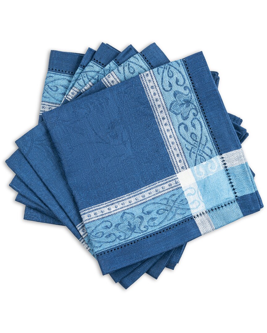 French Home Shades Of Blue Astra Napkins (set Of 6)