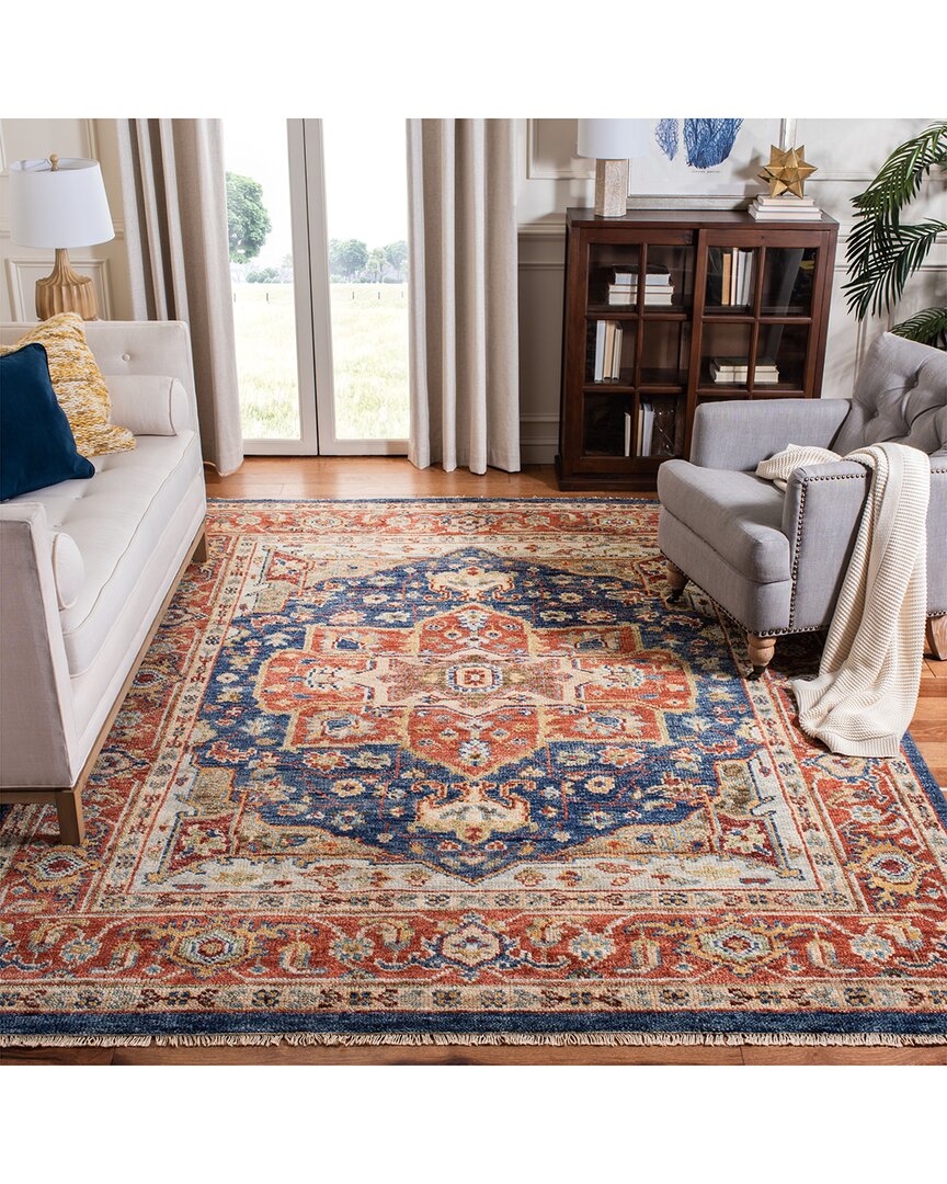 Safavieh Samarkand Hand-knotted Rug In Navy