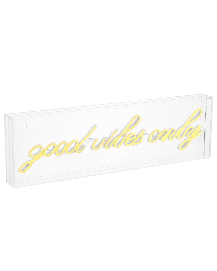 Jonathan Y Good Vibes Only Contemporary Glam Acrylic Neon Lighting