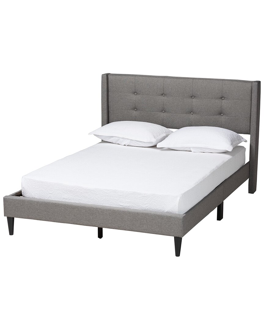 Baxton Studio Casol Mid-century Modern Upholstered Platform Bed