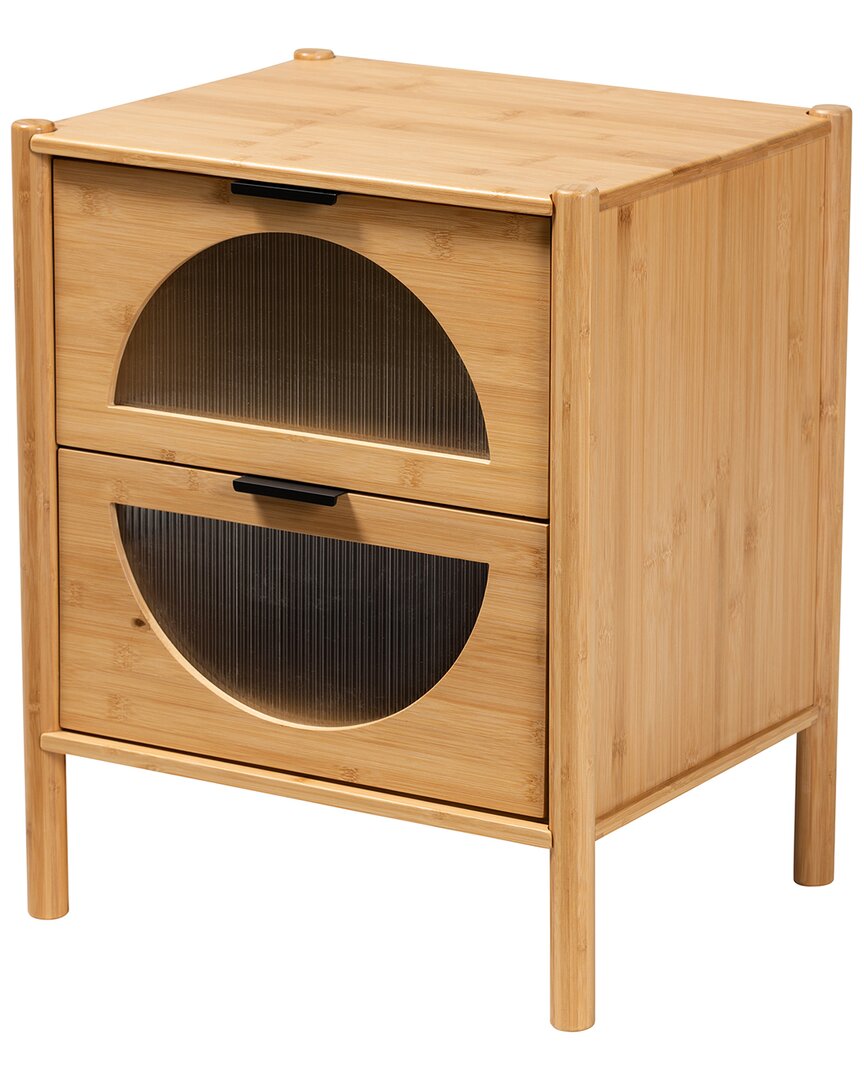 Baxton Studio Naresh Mid-century Modern 2-drawer End Table