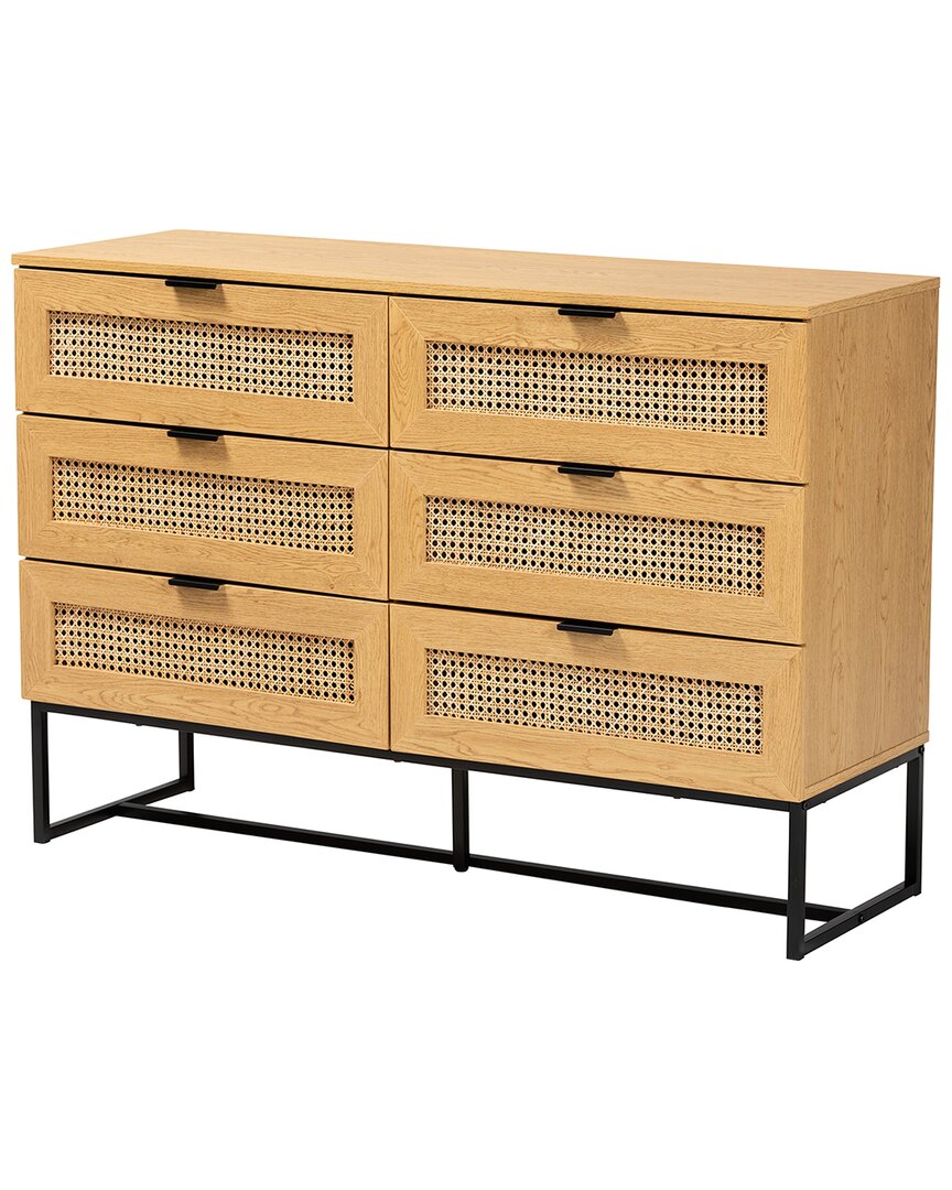 Baxton Studio Sawyer Mid-century Modern 6-drawer Storage Cabinet