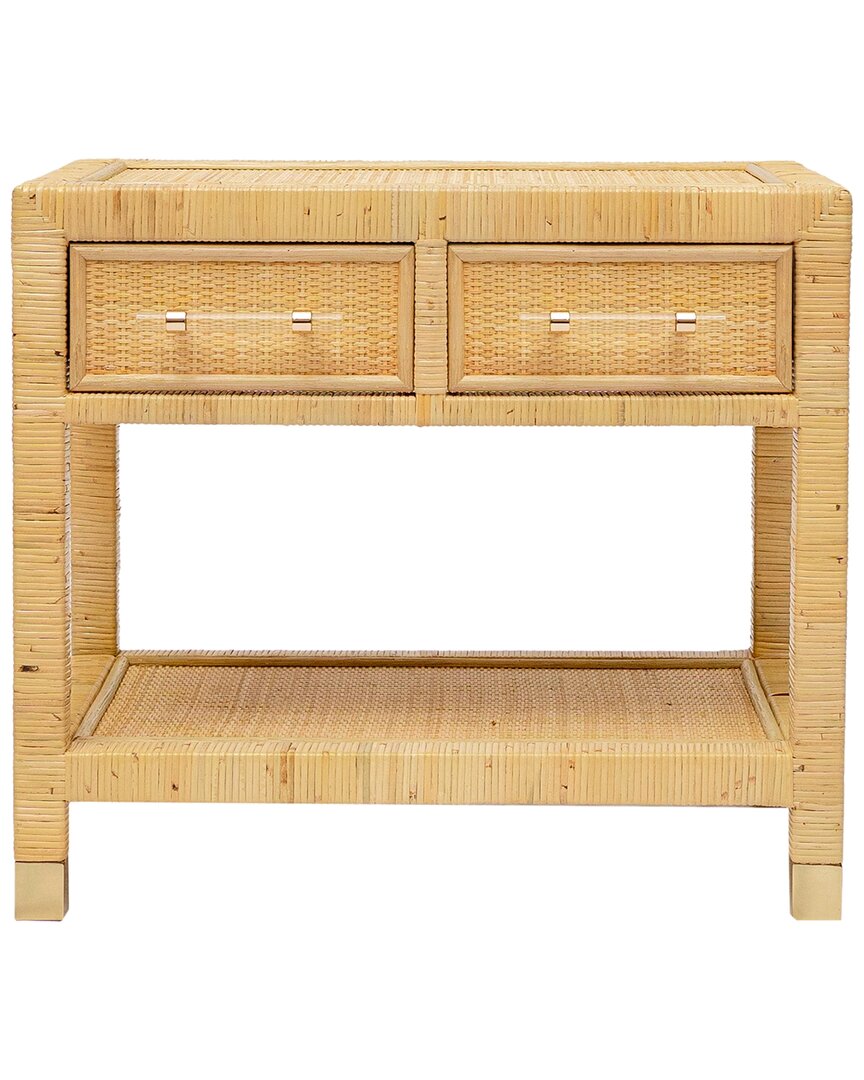 Tov Furniture Amara Rattan Nightstand In Brown