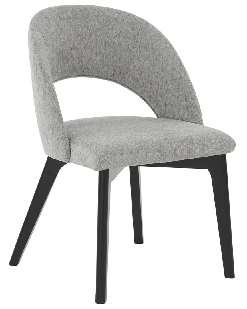 Safavieh Couture Rowland Linen Dining Chair In Grey