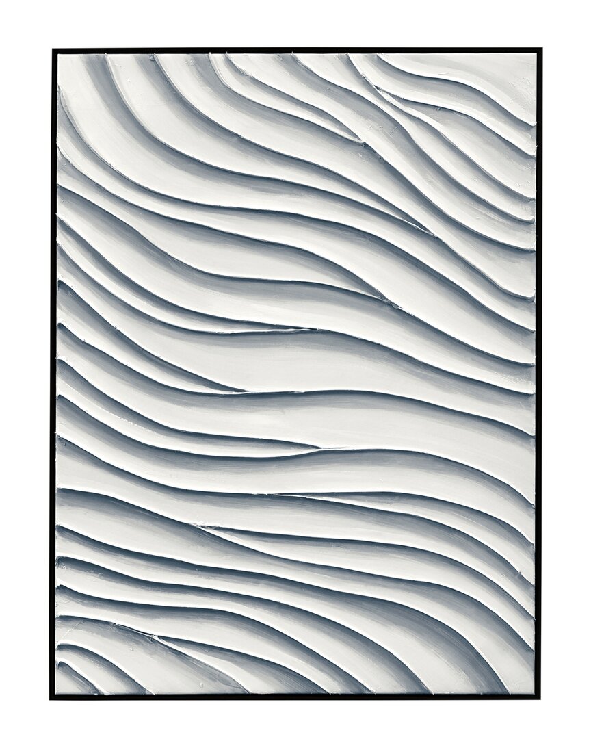 Bassett Mirror Ripples Framed Canvas In White